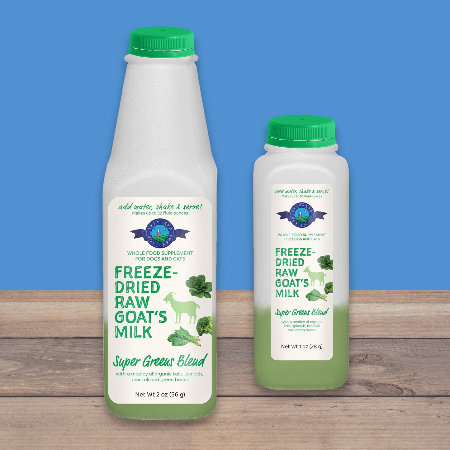 Freeze Dried Raw Goat's Milk - Super Greens Blends