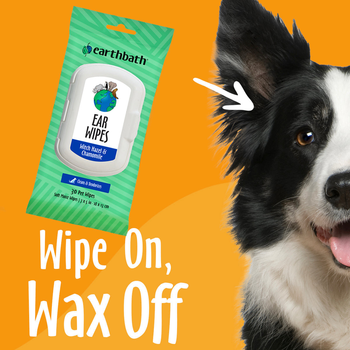 Earthbath Ear Wipes - 30 count