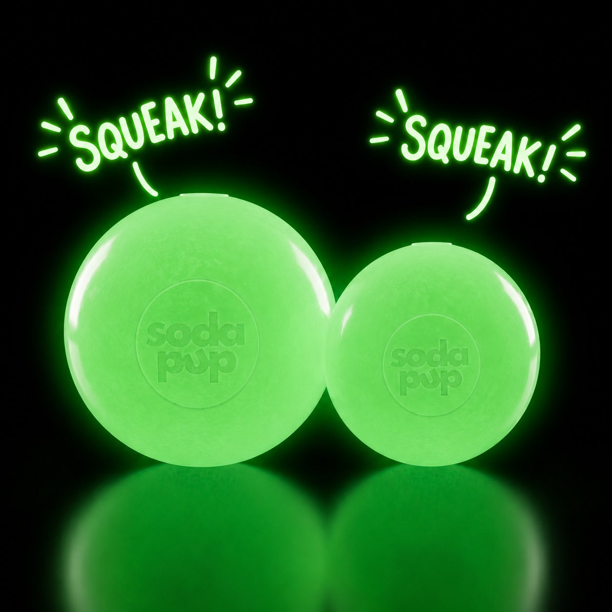 Squeak Ball - Large - Glow in the Dark