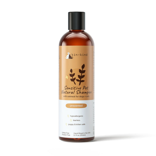 Kin + Kind Sensitive Skin Shampoo Safe for Puppies & Kittens (Unscented)