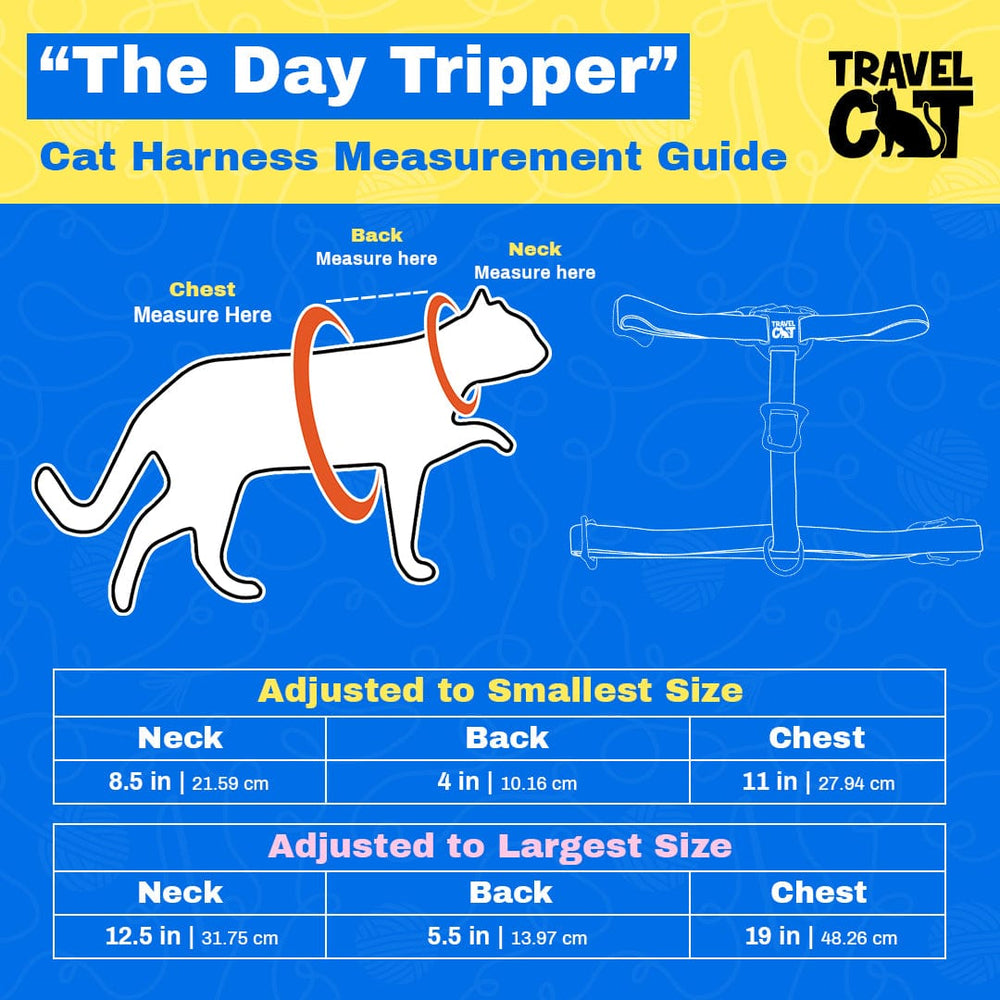"The Day Tripper" Adjustable H-Style Cat Harness & Leash - Watercolor