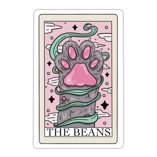 The Beans Cat Tarot Card Vinyl Sticker