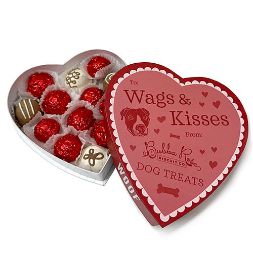 Wags & Kisses Heart Dog Treat Box