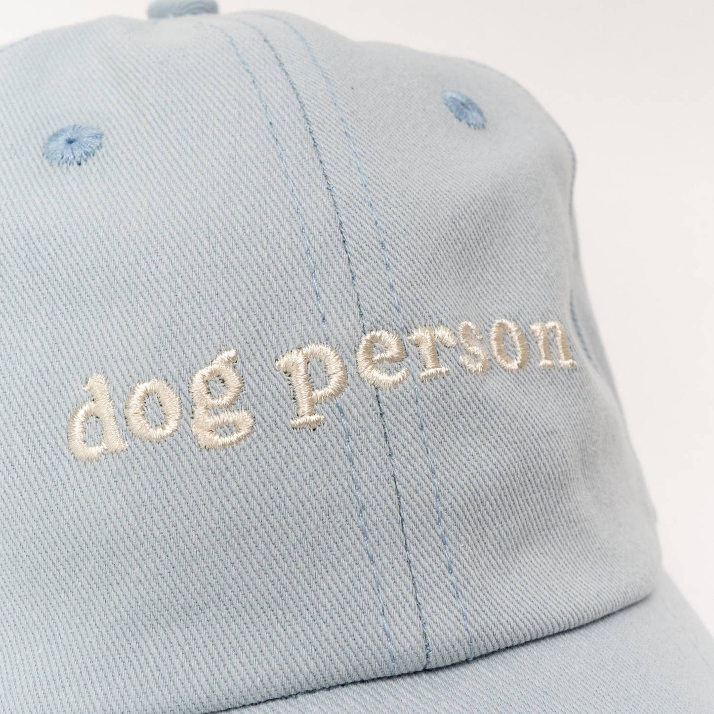 Sky Blue Dog Person Baseball Hat