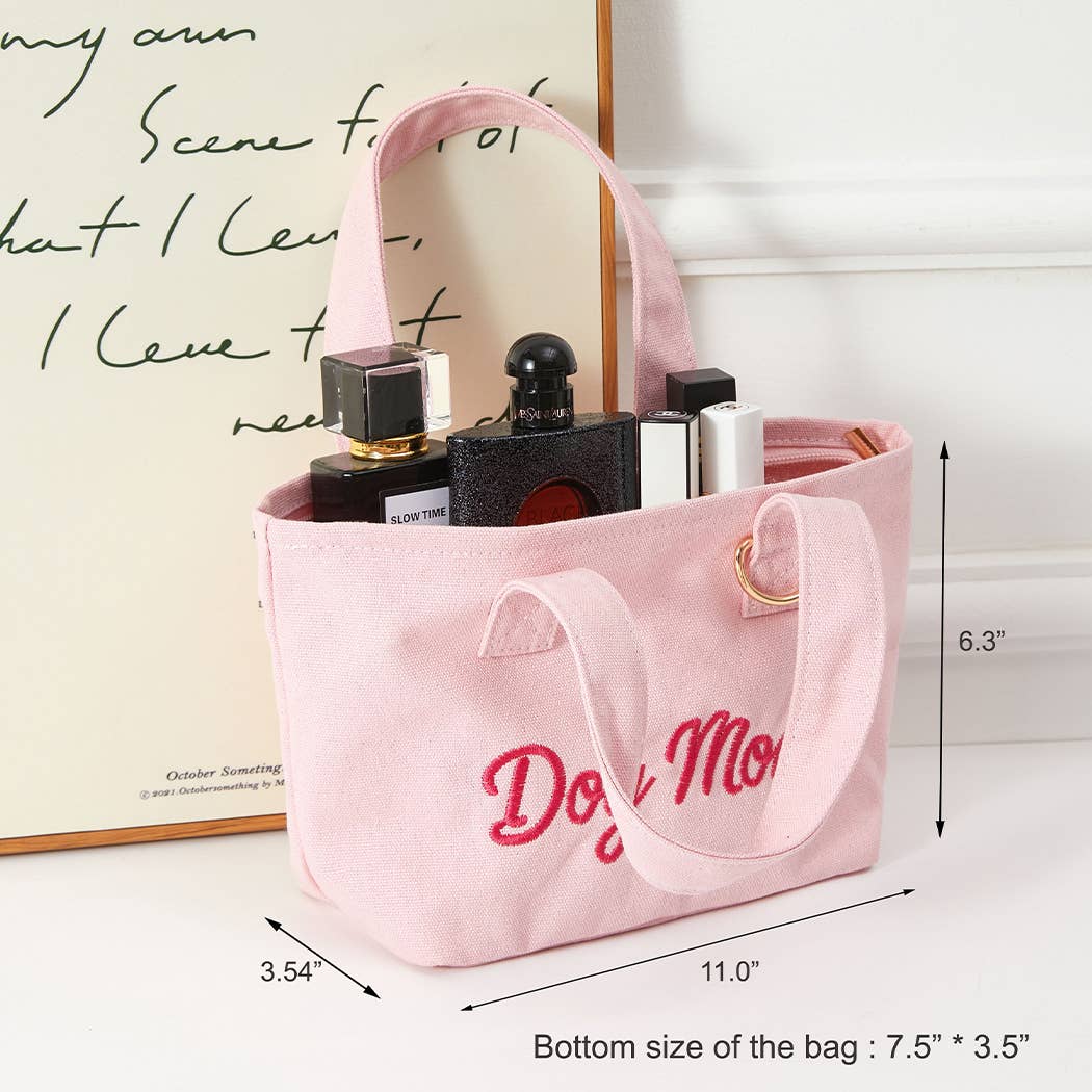 Mom Dog Mini Tote with Key Ring Holder