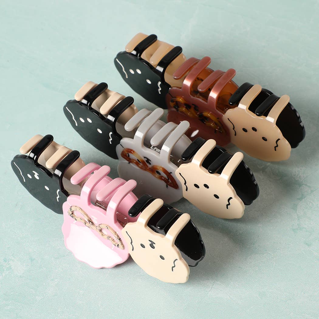 Cute Three Puppy Face Designed Hair Claw Clip