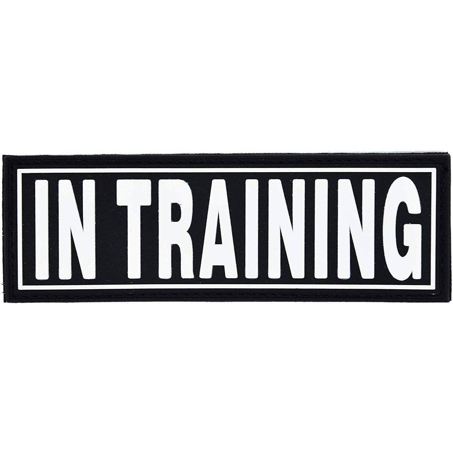2 Pack "In Training" 3D Rubber Removable Patches For Dog Harness - 1.5" x 4"
