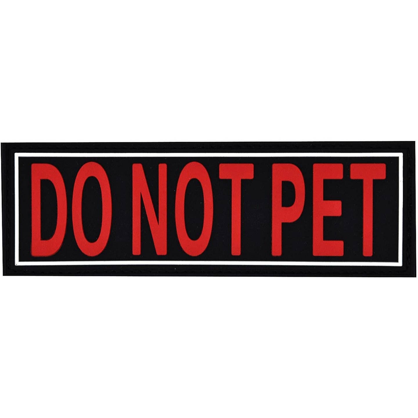 2 Pack "Do Not Pet" 3D Rubber Removable Patches For Dog Harness - 1.5" x 4"