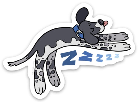 Sleepy Puppy Vinyl Sticker