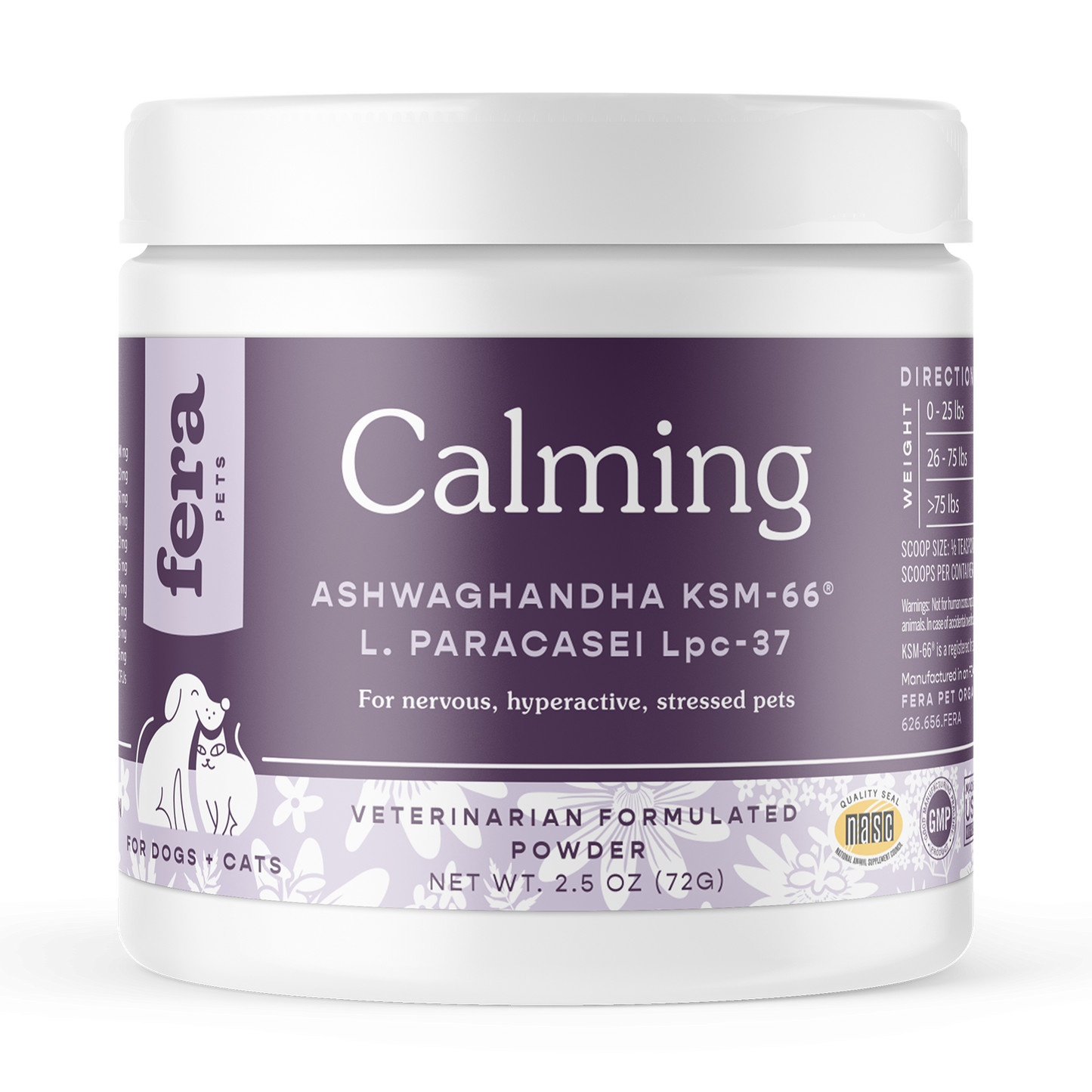 Fera Pet Organics Calming Support Powder for Dogs & Cats