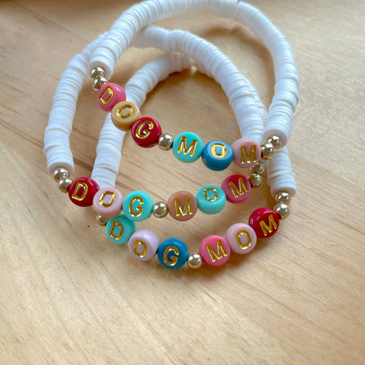 Dog Mom Bead Bracelet - Color Beads