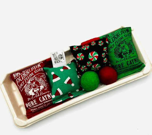 Dr. Pussum's Christmas Cat Toy Party Pack