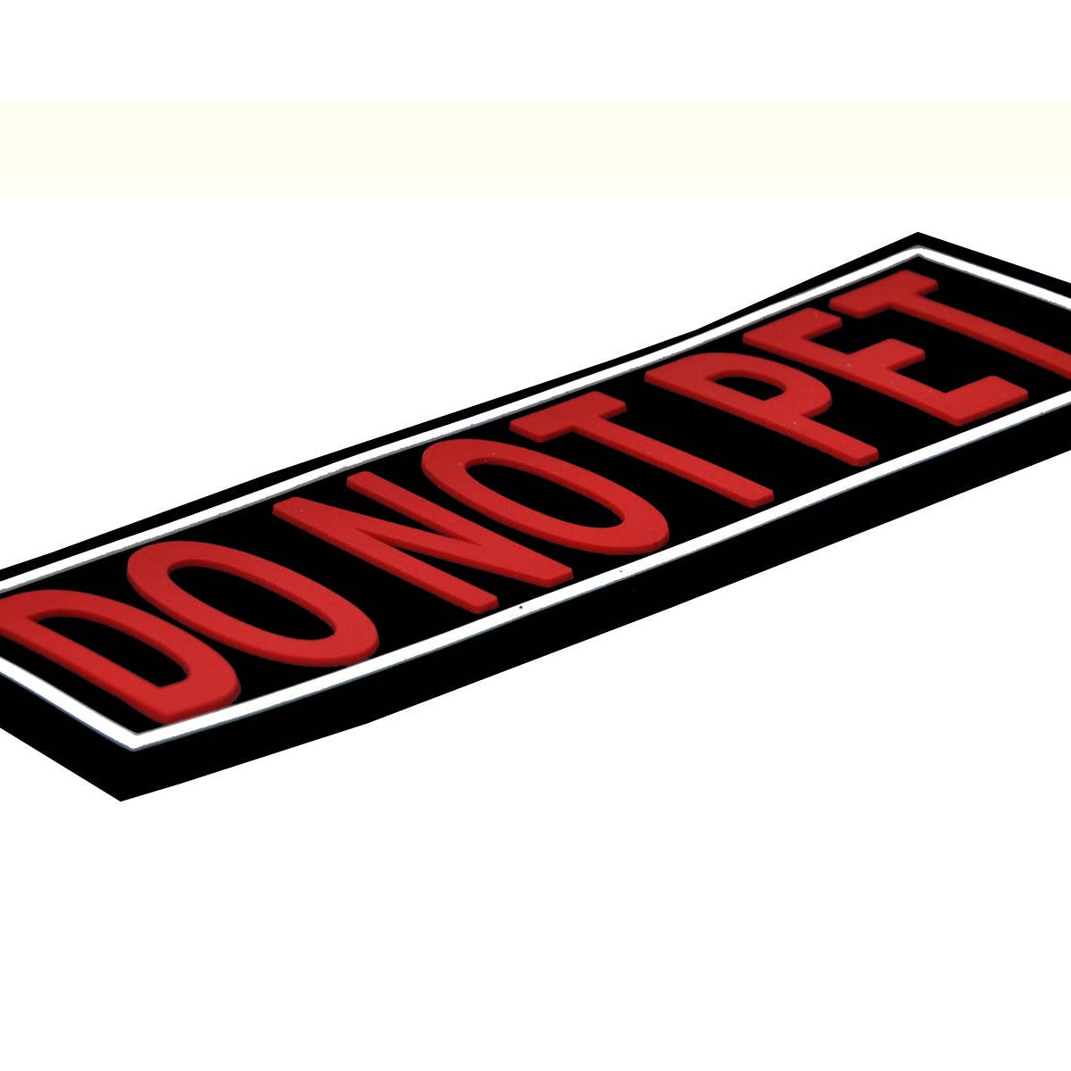 2 Pack "Do Not Pet" 3D Rubber Removable Patches For Dog Harness - 1.5" x 4"
