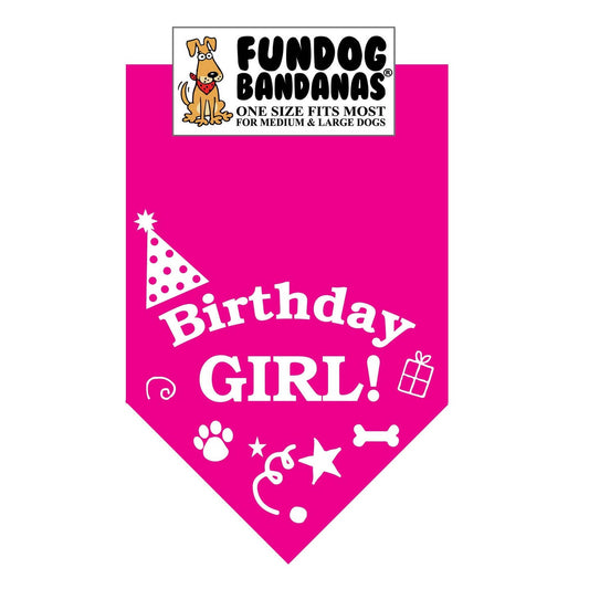 Birthday Girl Dog Bandana | Assorted Colors