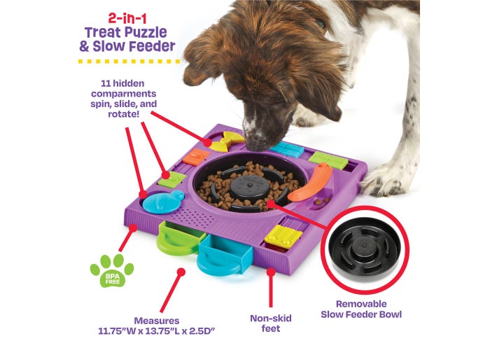 DJ Doggo Puzzle Feeder