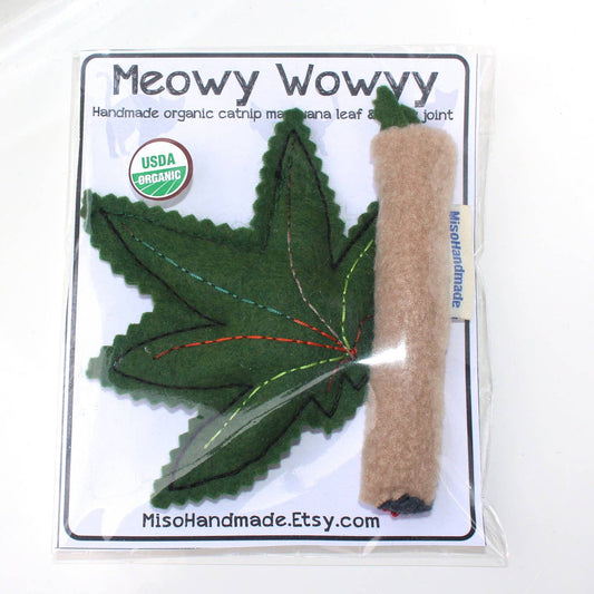Meowy Wowyy Leaf and Joint Catnip Toys