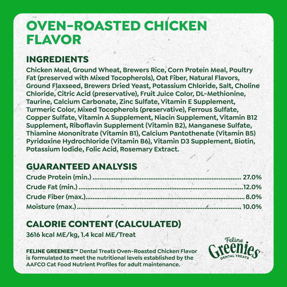 Greenies Oven-Roasted Chicken Flavor Cat Treats - 2.1 oz