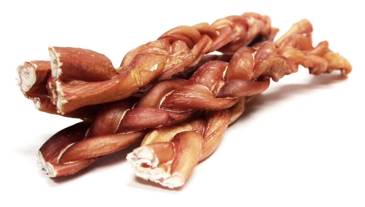 12" Thick Braided Bully Stick - Odor Free