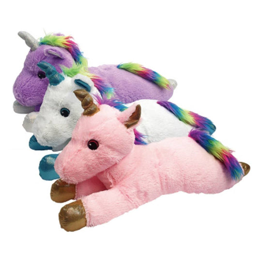 Jumbo Unicorns Plush Dog Toy Assorted Colors - 24"