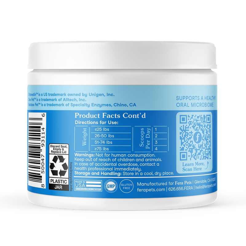 Fera Pet Dental Support Powder for Dogs & Cats