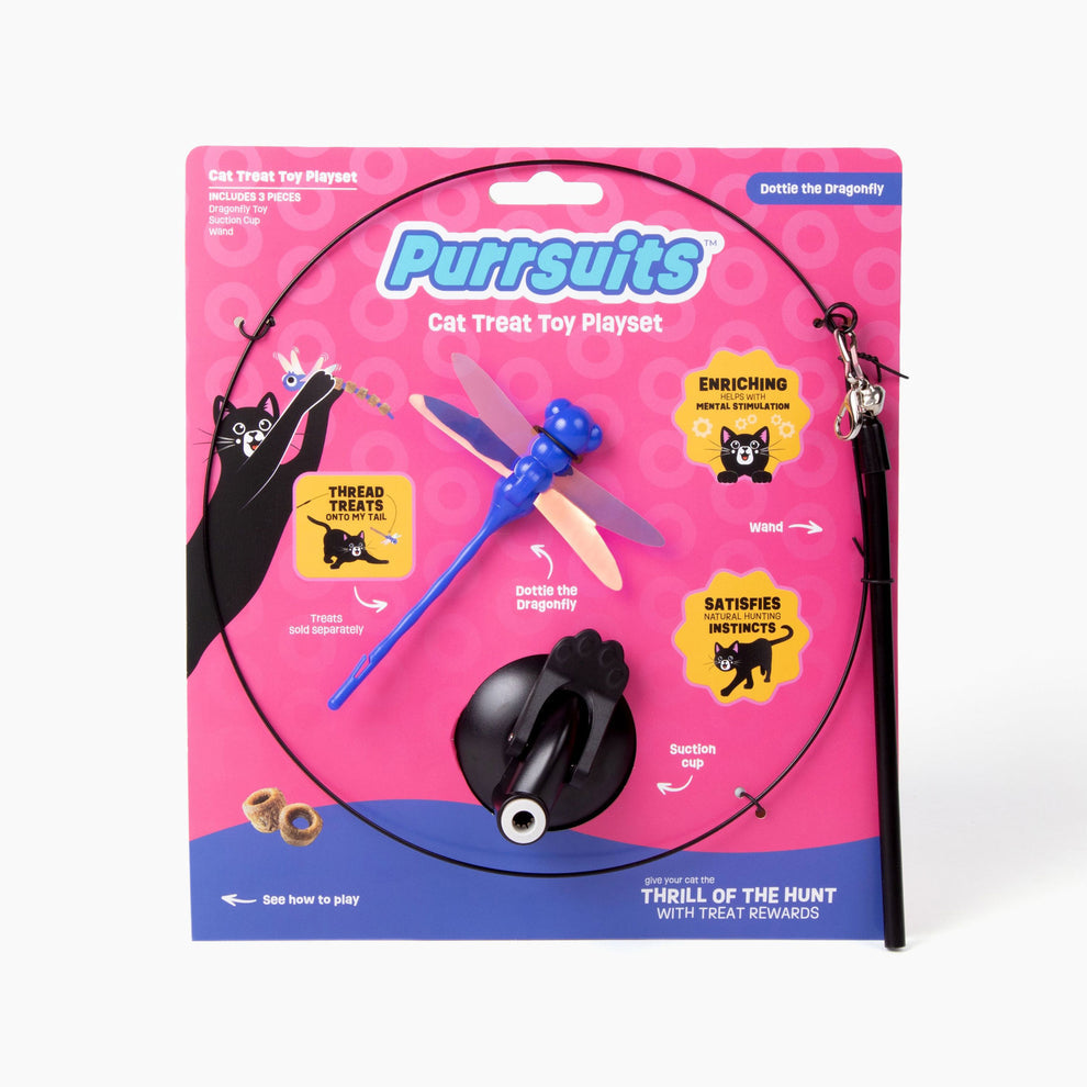 Dottie The Dragonfly Tease Wand Cat Treat Toy Playset