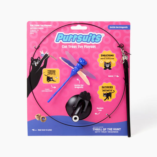 Dottie The Dragonfly Tease Wand Cat Treat Toy Playset