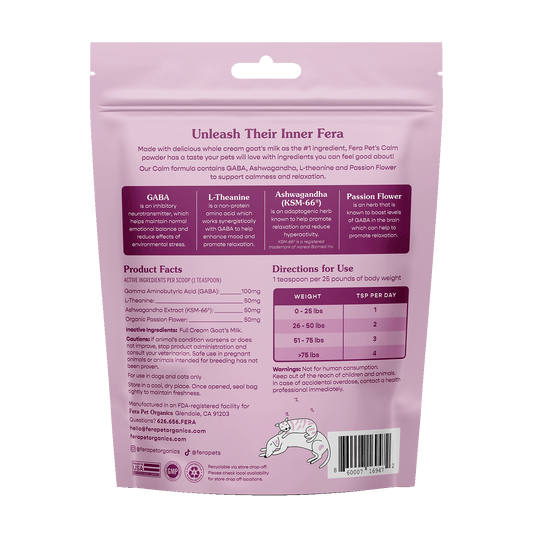 Fera Pet Organics Goat Milk Calm Powder for Dogs & Cats