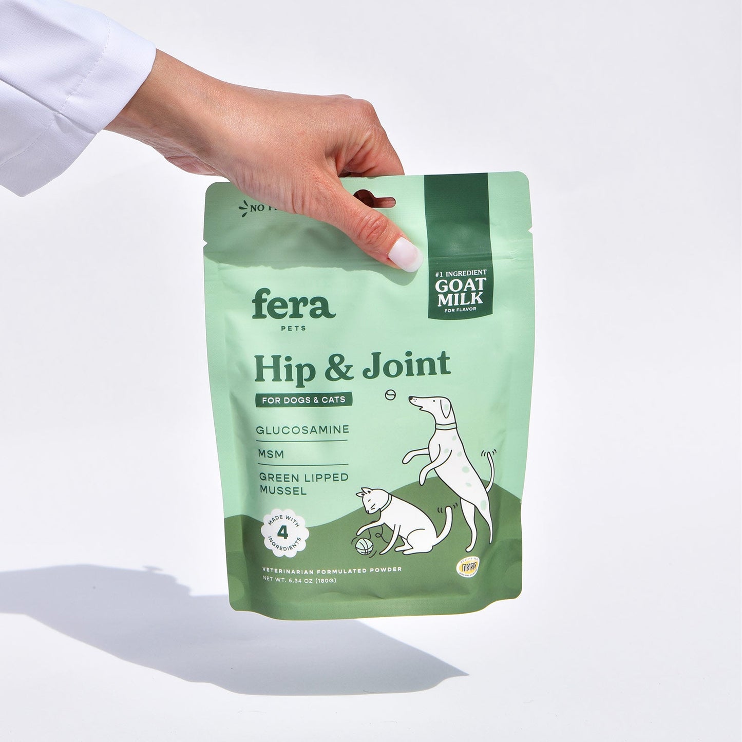Fera Pet Organics Goat Milk Hip & Joint Powder for Dogs & Cats