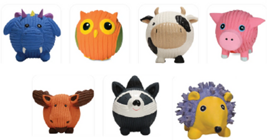 Huggle Hound Assorted Singles Squeaky Latex Toy Dog Toy - Small