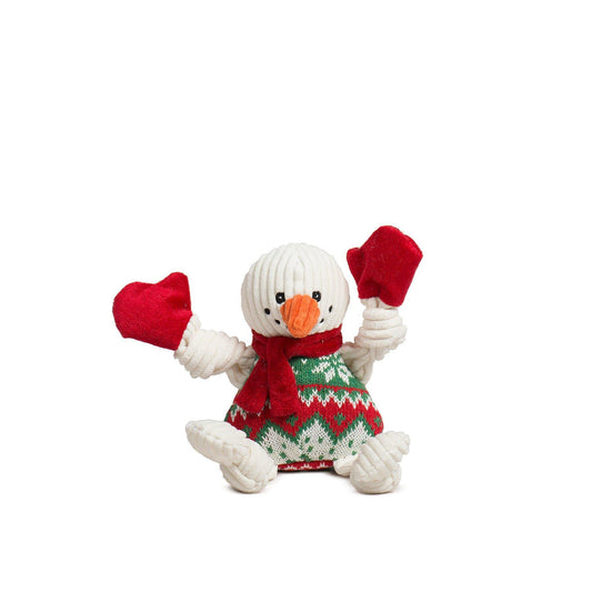 Knottie Wintergreen Snowman Plush Dog Toy Small