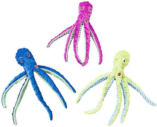 Ethical Pet Skinneez Extreme Octopus Stuffing-Free Squeaky Plush Dog Toy