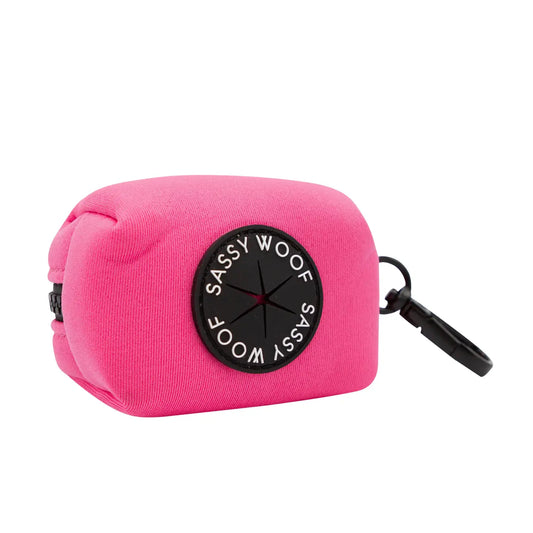 Dog Waste Bag Holder Neon Pink