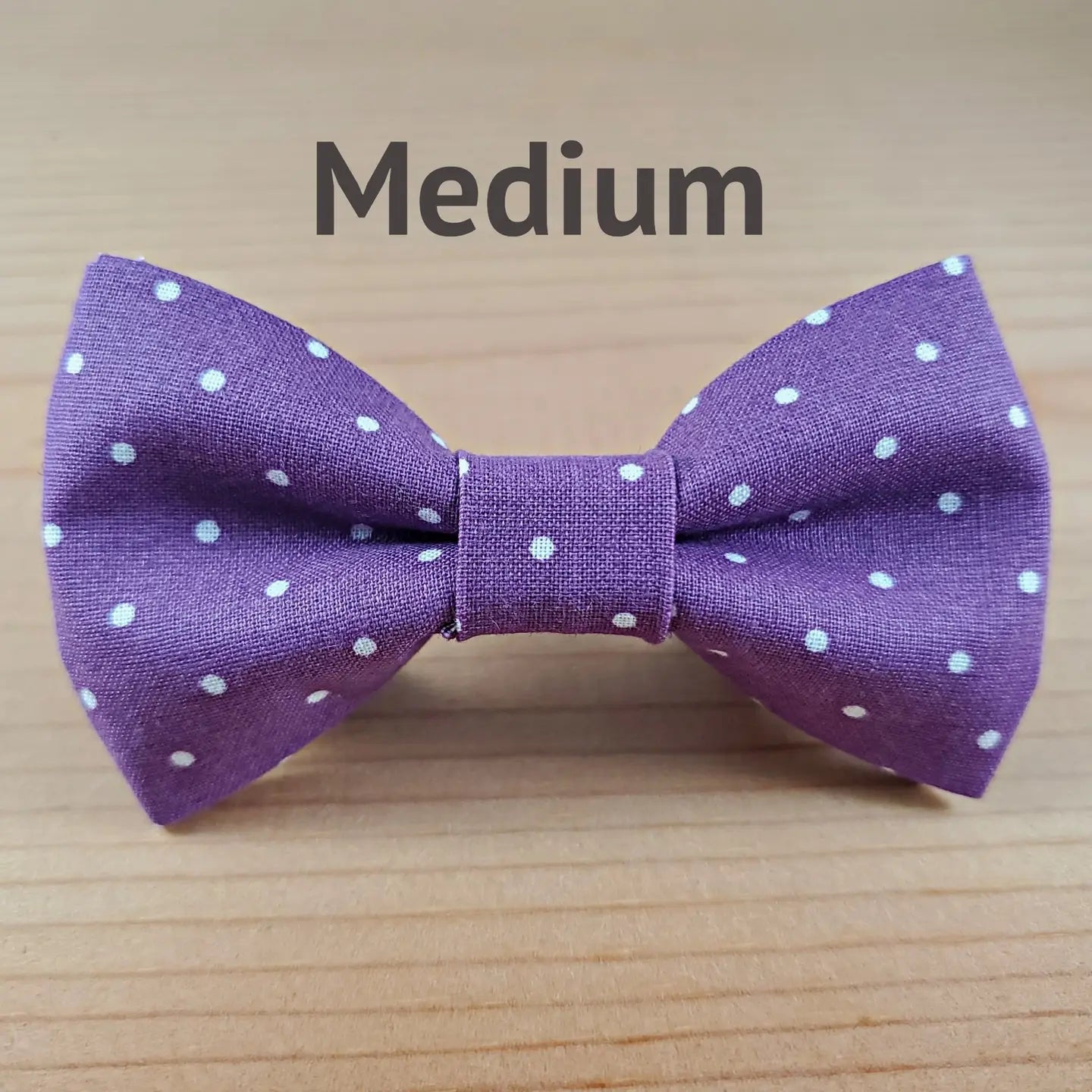 Purple Polka Dot Bow Tie