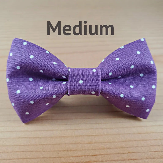 Purple Polka Dot Bow Tie