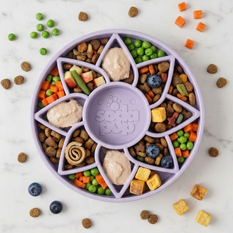Sunflower Softie eTray Slow Feeder Dog Bowl