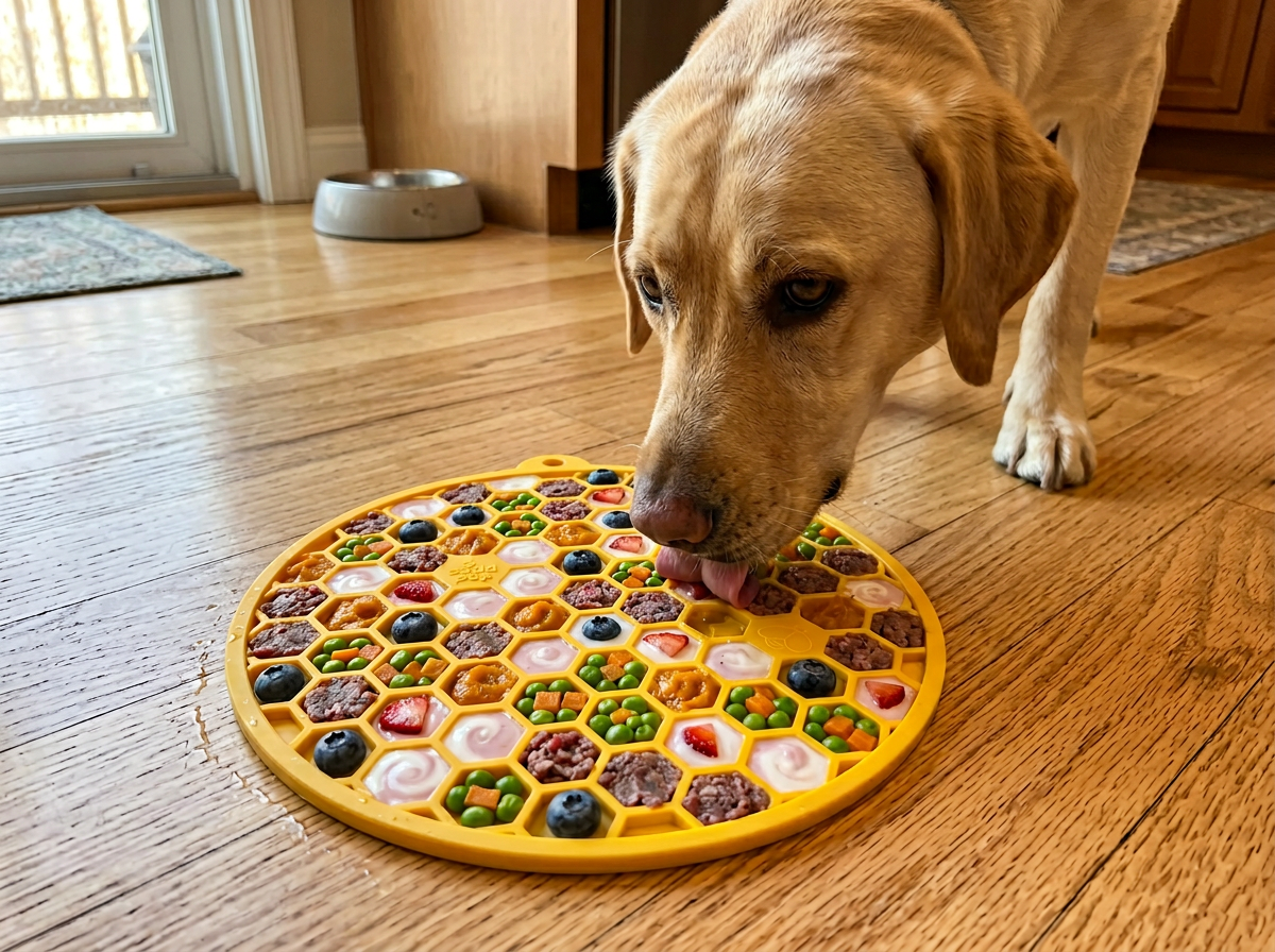 Honeycomb Design emat - Enrichment Lick Mat For Dogs and Cats