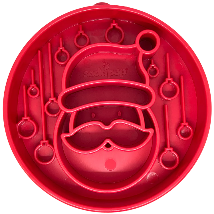 Santa Design Bowl Enrichment Slow Feeder Bowl