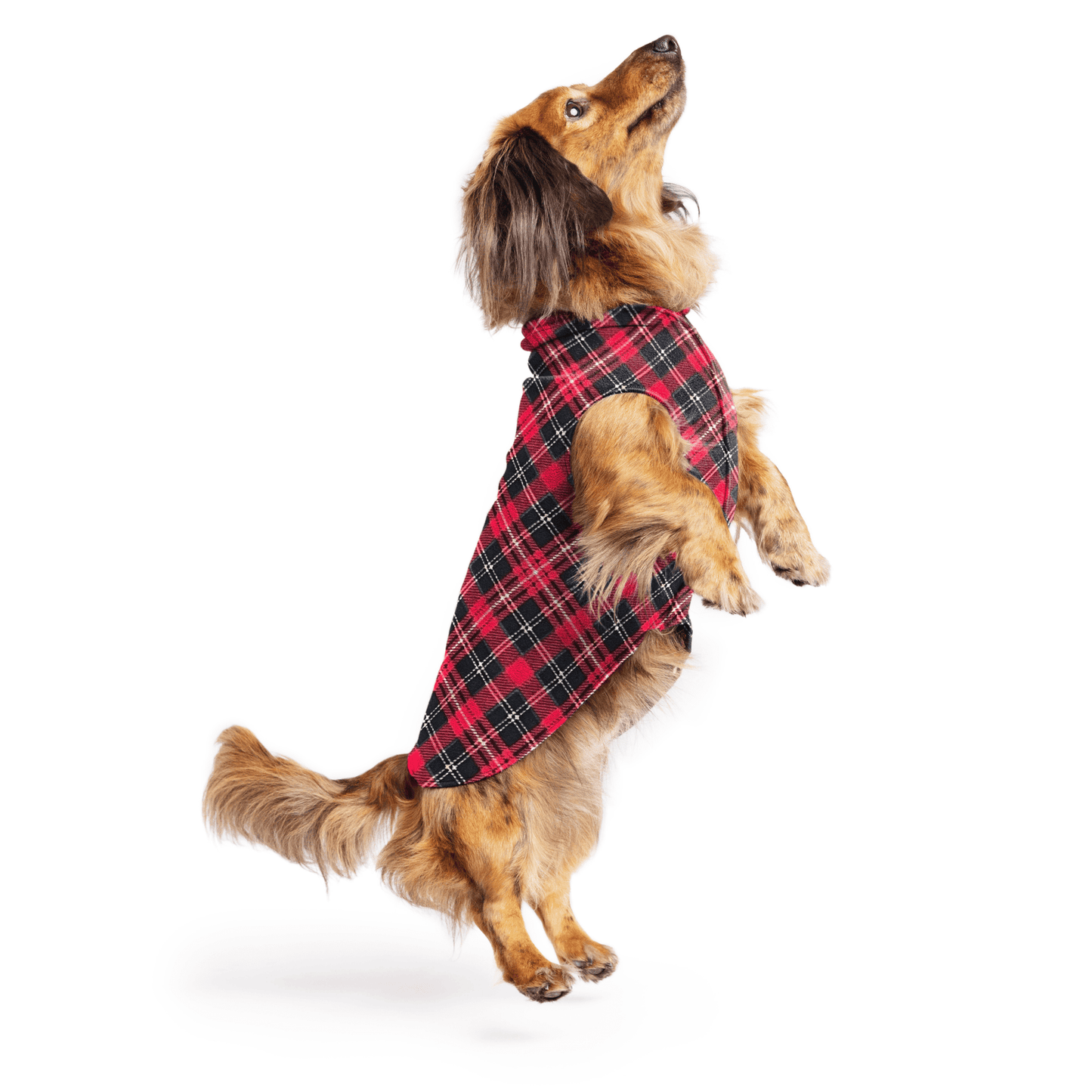 Red Plaid Stretch Fleece
