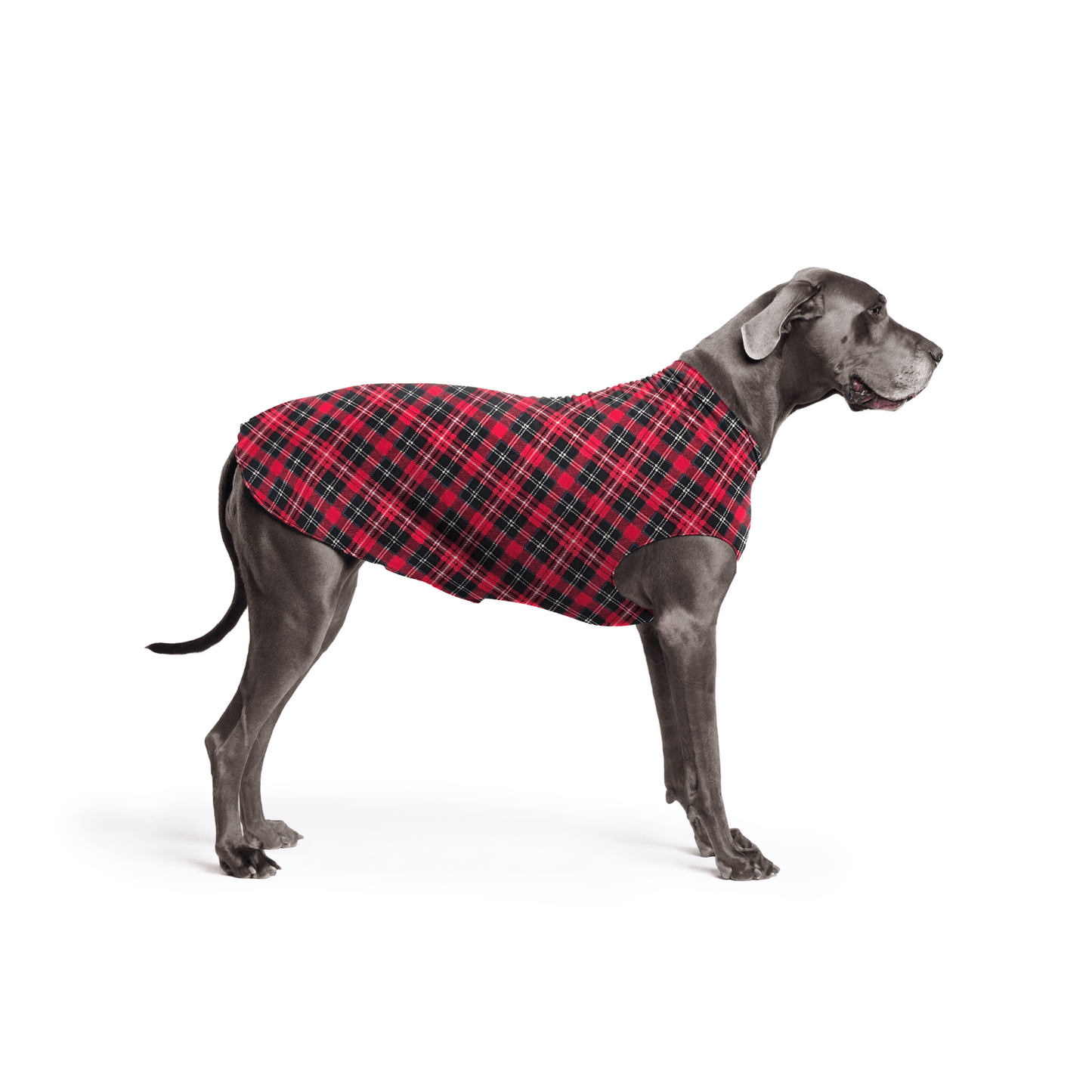 Red Plaid Stretch Fleece