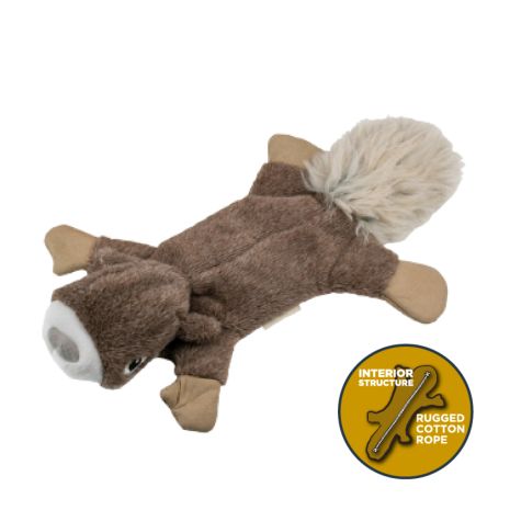 Stuffless Squirrel Squeaker Dog Toy 16"