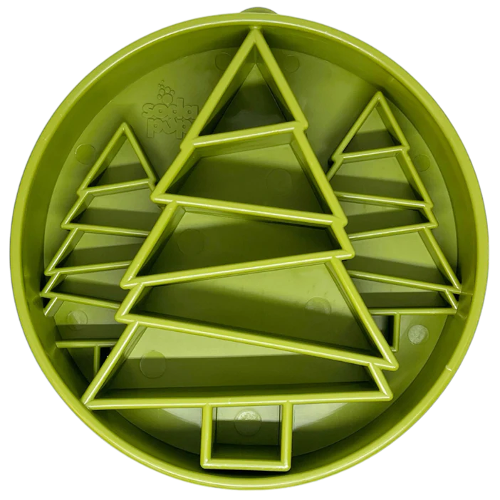 Pine Tree Design Bowl Enrichment Slow Feeder