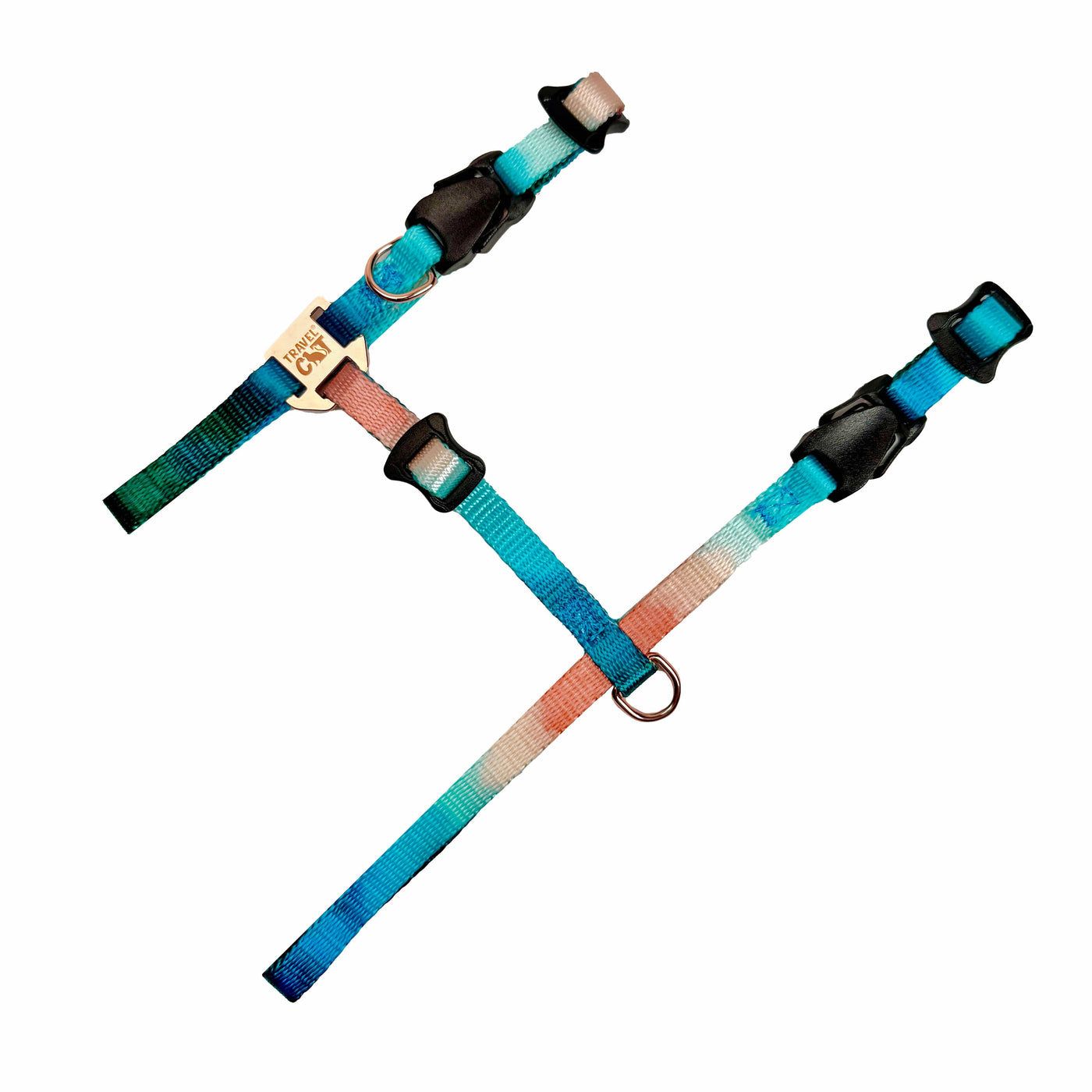 "The Day Tripper" Adjustable H-Style Cat Harness & Leash - Watercolor