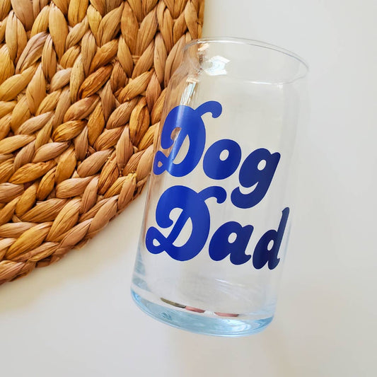 Dog Dad 16 oz. Libbey Beer Can Glass