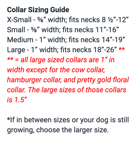 Hamburger Dog Collar