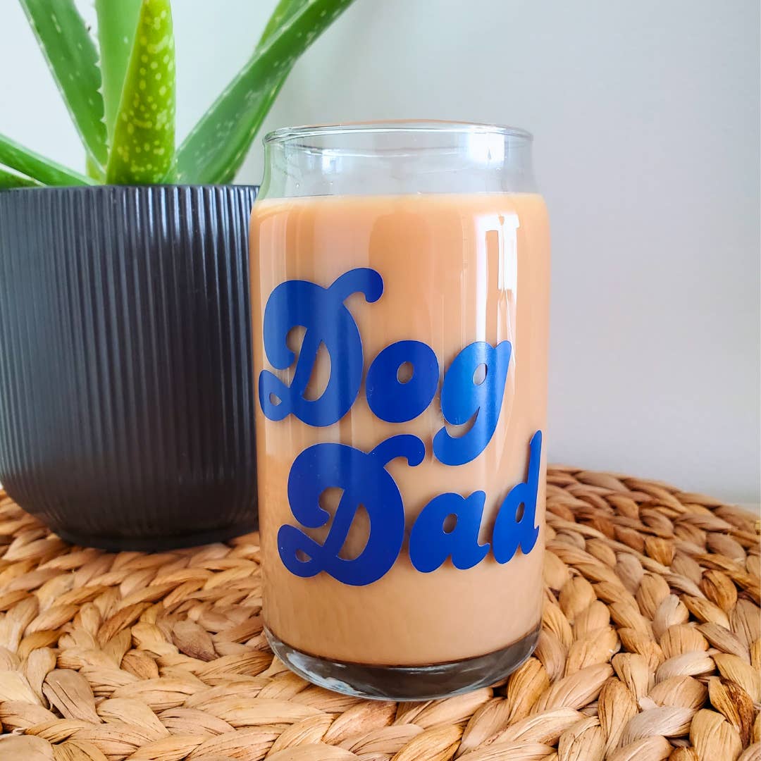 Dog Dad 16 oz. Libbey Beer Can Glass