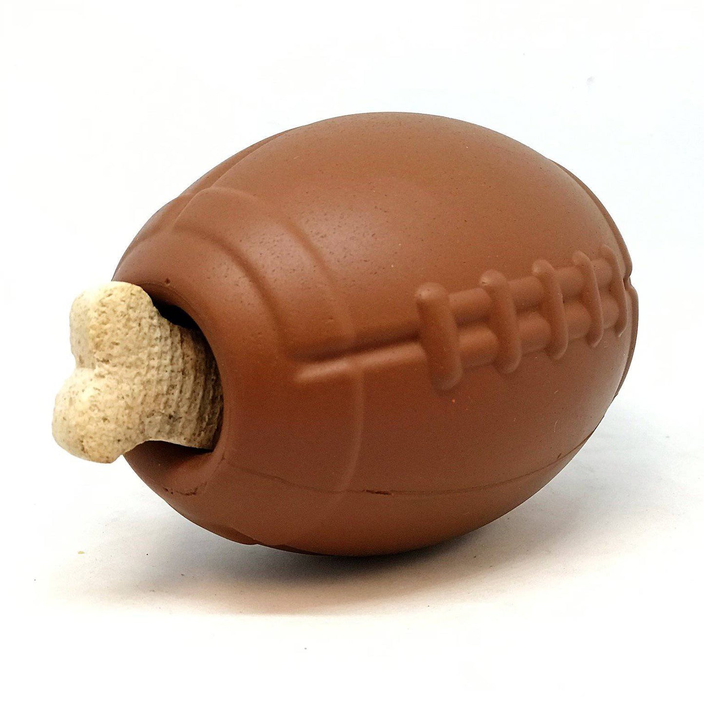 Durable Rubber Football Chew Toy and Treat Dispenser